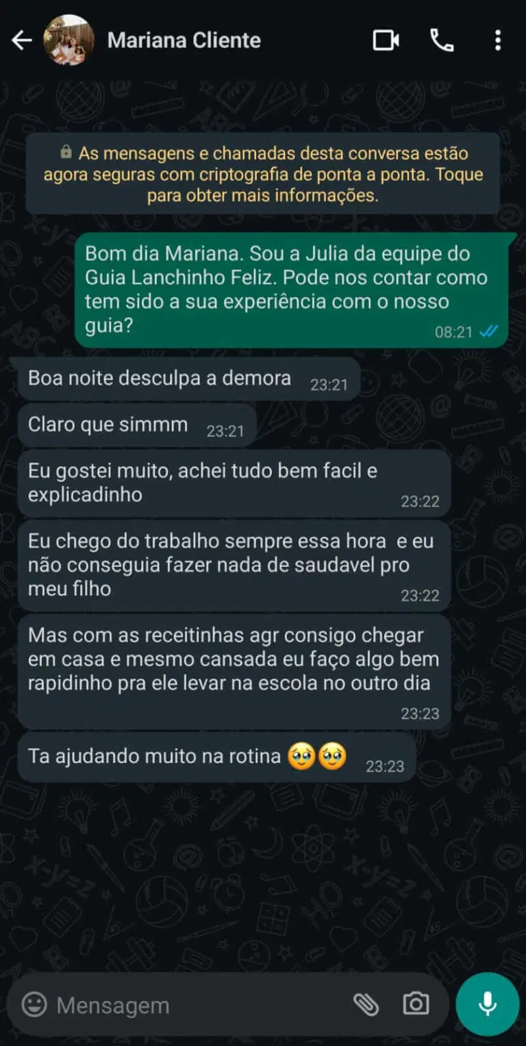 Print de depoimento 1